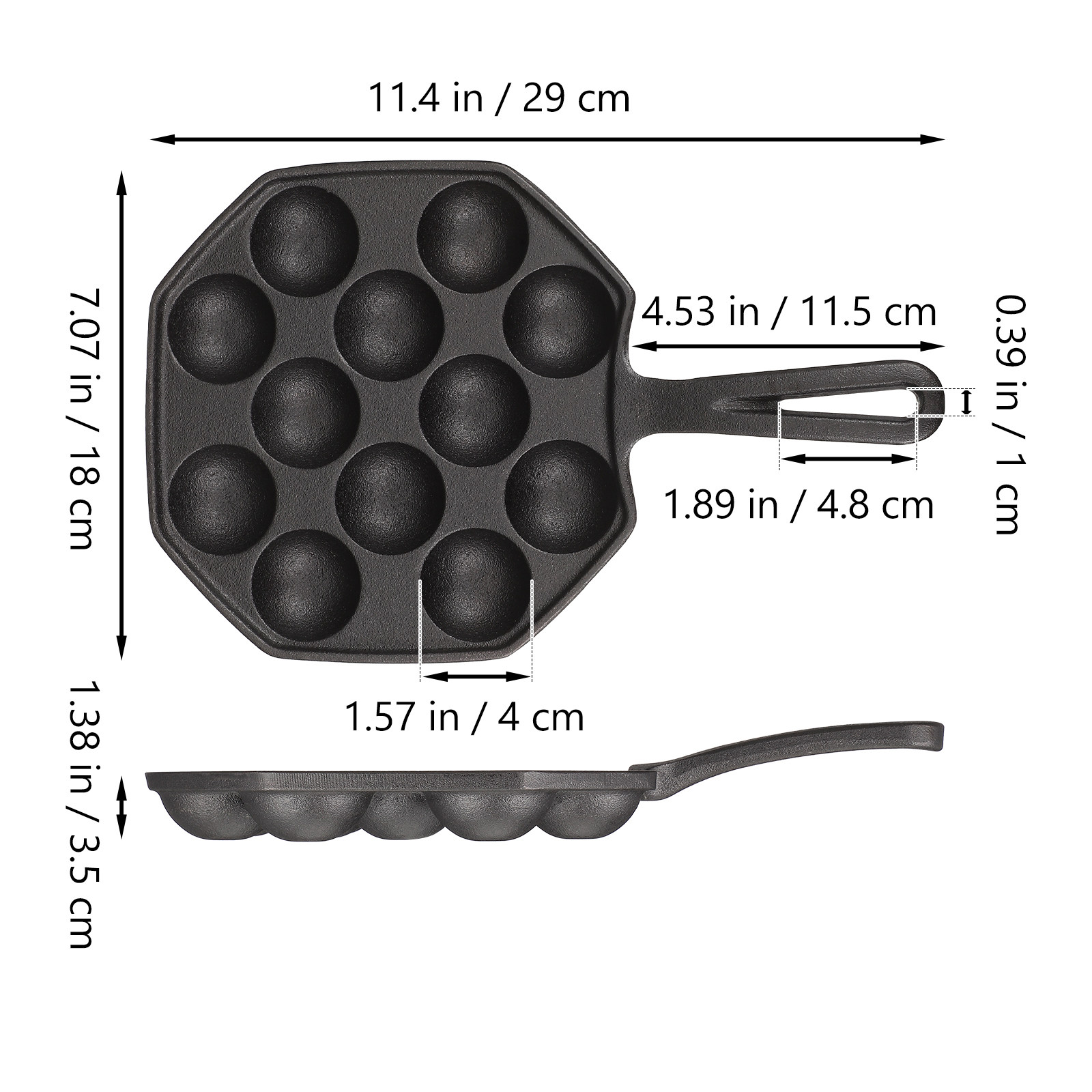 12 Mold Cast Iron Takoyaki Pan - Takoyaki Grill Plate review and price